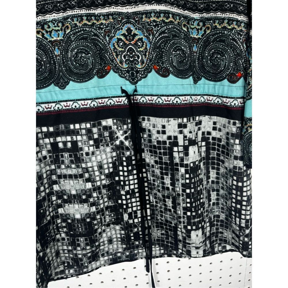 Katherine Barclay Black Multi Paisley V-Neck Tunic - Picture 3 of 6